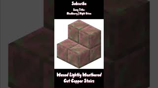 Waxed Lightly Weathered Cut Copper Stairs minecraft undegroundphonk meme memes funny [upl. by Alleuol388]