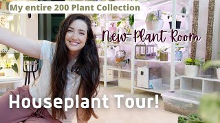 Houseplant Tour  My entire 200 Plant collection  See My New Plant Room [upl. by Nolyad98]