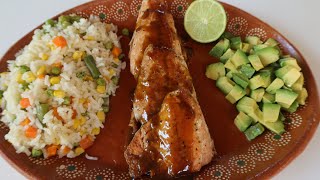 SALMON EN SALSA DE NARANJA [upl. by Eirod]