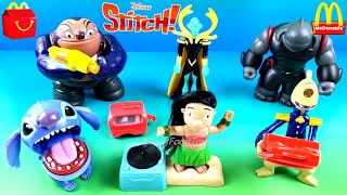 DISNEY STITCH McDONALDS HAPPY MEAL TOYS FULL WORLD SET CAJITA FELIZ JUGUETES COLLECTION 2022 x 2002 [upl. by Yelrah]