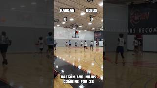 Kaegan and Nojus combine for 32 on August 3rd shockerselite aau basketball [upl. by Anoirb]