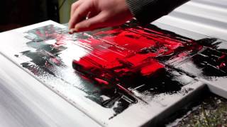 Abstract acrylic painting Demo HD Video  Digitalis by John Beckley [upl. by Waylin]