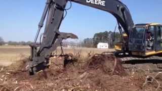 Trying Out The New Stumper For The Deere 270D Excavator [upl. by Ynehpets747]