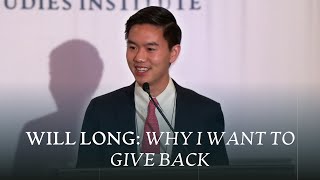 Will Long Why I want to give back to ISI [upl. by Mikah877]