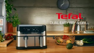 Karstā gaisa friteris Tefal Dual Easy Fry amp Grill EY905D [upl. by Meekahs250]