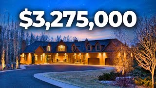 Touring A 3275000 Luxury Mansion Estate in Calgarys Bearspaw with Spectacular PRIVACY [upl. by Nylekoorb]