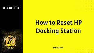 How to Reset HP Docking Station [upl. by Enelra782]