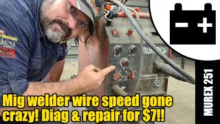 Murex welder wire feed diagnostic amp repair 1492 [upl. by Noni]