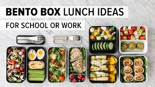 BENTO BOX LUNCH IDEAS  for work or back to school  healthy meal prep recipes [upl. by Gensmer]