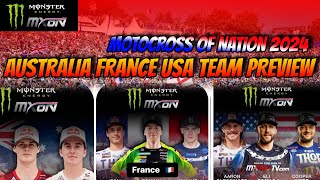 Motocross of Nation Matterley Basin 2024  France Australia USA  Team Preview [upl. by Duval]