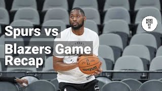 Spurs Battle Blazers Game Highlights and Analysis [upl. by Solitta]