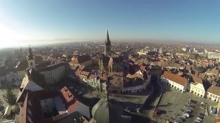 Sibiu Piata Mare amp Piata Mica  Targul de Craciun 2013  Filmare Aeriana [upl. by Silberman]