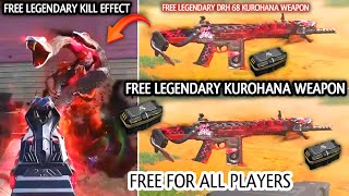 Kurohana crate free Legendary Drh 68 Weapon Complete Gameplay Kill effect Ironsight Leaks Codm 2023 [upl. by Deeanne]