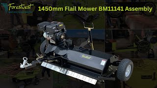 Forestwest 1450mm Flail Mower 15hp Estart Assembly Process [upl. by Ketty]