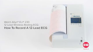 Welch Allyn Mortara ELI 230 Wireless ECG How To Record A 12Lead Resting ECG [upl. by Ainna959]