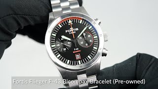 Fortis Flieger F43 Bicompax Bracelet Preowned [upl. by Neirda]