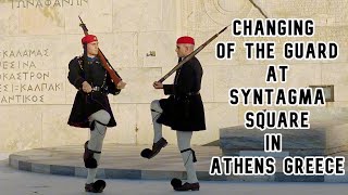 Change of the GuardSyntagma Square Athens Greece  Tomb of the Unknown Soldier amp Changing of Guard [upl. by Zilevi123]