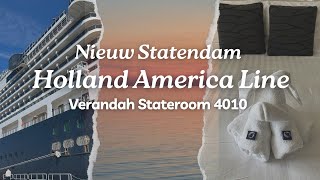 Nieuw Statendam Cruise Ship  Holland America Line  Verandah Stateroom 4010 [upl. by Sergent]