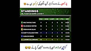 Four teams qualify for semifinal in PSL 9  Qualifier teams in PSL ✌️✌️psl92024 viral [upl. by Dare880]