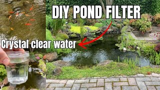 The BEST DIY POND FILTER for CRYSTAL CLEAR WATER [upl. by Argella]