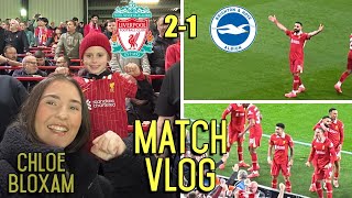 MO SALAH SCORES STUNNER IN INSANE ANFIELD ATMOSPHERE FOR COMEBACK WIN  Liverpool 21 BrightonVlog [upl. by D'Arcy]