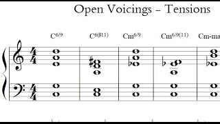 Open voicings with tensions part 2 Jazz Piano College 126 [upl. by Aidnac]