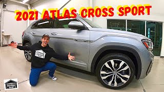 2021 VOLKSWAGEN ATLAS CROSS SPORT V6 SEL PREMIUM R LINE Walkaround amp Review  Basil VW [upl. by Aizan]