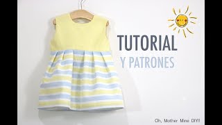 Costura Vestido niña patrones gratis talla hasta 8 años [upl. by Halehs]