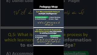 Pedagogy Mcqs for SST FPSC shorts fpsc educationmcqs [upl. by Nivri]