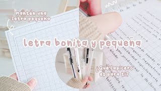 ¿Cómo tener una letra bonita y pequeña  mejora tu letra [upl. by Nihhi]