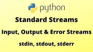 Python Standard Streams  CLASS 12 XII Computer Science CBSE [upl. by Laurel]