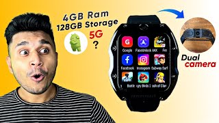 New 4G Android Smartwatch With Dual Camera⚡️ 4GB Ram128GB Storage😳 5G Android Rogbid Model X🔥 [upl. by Kerman253]