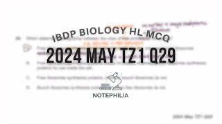 IB Biology HL 2024 May TZ1 Paper 1 Q29 [upl. by Gapin]