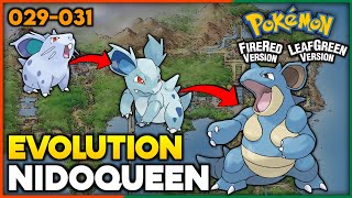 Pokemon Fire Red amp Leaf Green  How To Evolve Nidoran ♀ into Nidorina and Nidoqueen  Kanto Pokedex [upl. by Ollehto627]