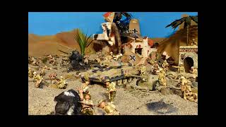 WW2  Afrika Korps VS British 8th Army Diorama  Part 3 PhotoVideo Figures mostly King amp Country [upl. by Ynolem647]