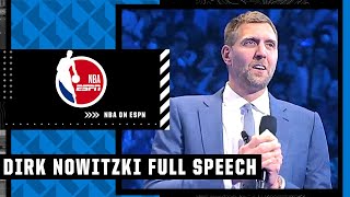 Dirk Nowitzkis No 41 Jersey Retirement Ceremony FULL SPEECH  NBA on ESPN [upl. by Ennej]