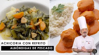 ALBÓNDIGAS de PESCADO en salsa y una receta FÁCIL con ACHICORIA  Karlos Arguiñano [upl. by Haodnanehs]