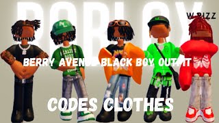 Roblox Berry Avenue Black Boy Outfit Codes ClothesBoy Drip [upl. by Kerwon]