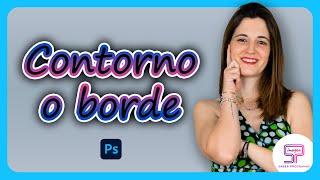 ✅ Cómo poner CONTORNO o BORDE al texto en Photoshop [upl. by Eilyw]