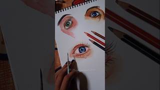 Realistic Eye draw 👀watercolor viralvideo myselfpriya8388 [upl. by Lilah]