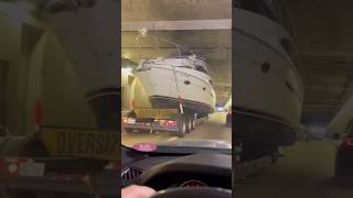 Massive boat stuck underneath airport tunnel in Los Angeles California [upl. by Kiran785]