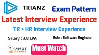 Trianz Latest Interview Experience  Trianz Latest Exam Pattern 2021  TR  HR  Smart Learning [upl. by Corydon]