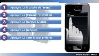 Panasonic  Telephones  KXPRX120  Comment changer la langue daffichage [upl. by Halda]