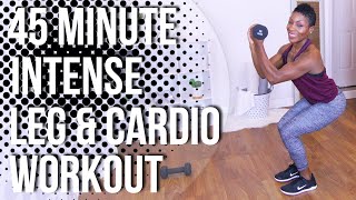 45 Minute Legs and Cardio Workout  FAT BURN AT HOME  Puzzle Fit [upl. by Maxa180]