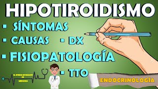 HIPOTIROIDISMO FISIOPATOLOGÍA Síntomas SubclínicoCongénitode HashimotoDiagnóstico y Tratamiento [upl. by Sisile]