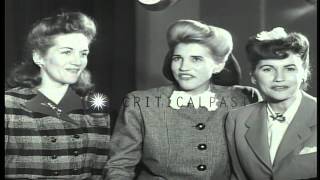 Andrews Sisters Patricia Marie Maxine Angelyn and Laverne Sophie singing Boogie HD Stock Footage [upl. by Coray]