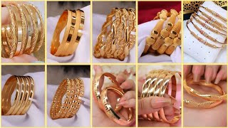 Best of 2024 trending gold BanglesBeautiful Bangles design jewelry gold [upl. by Fugere]