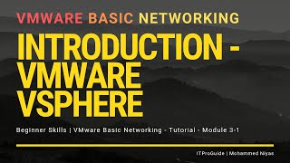 VMware Basic Networking  Introduction to VMware vSphere Module 3 [upl. by Gabe]