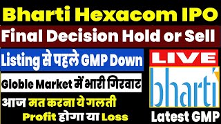 Bharti Hexacom IPO Listing Day Strategy Hold Or Sell  Bharti Hexacom ipo today latest gmp live [upl. by Cutcheon]