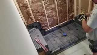 Step 2  Shower Pan Install [upl. by Adil997]